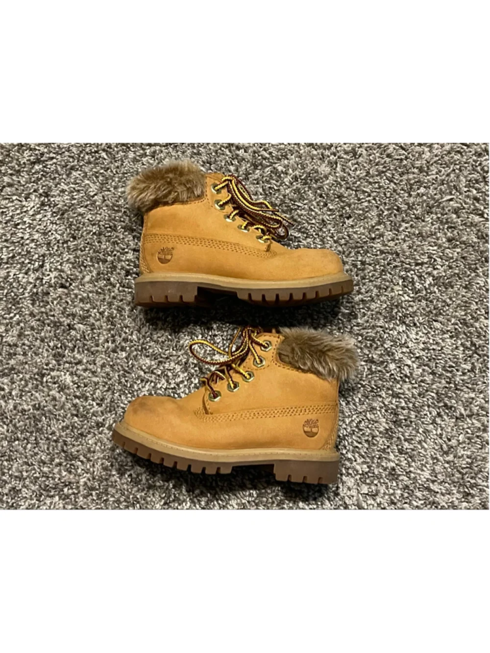 Timberland Toddler Faux Fur Boots, Size 7, EUC